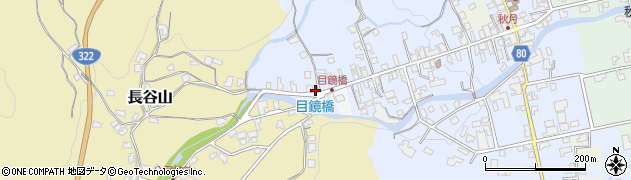 福岡県朝倉市秋月352周辺の地図