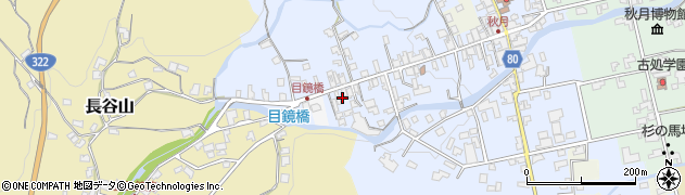 福岡県朝倉市秋月333周辺の地図