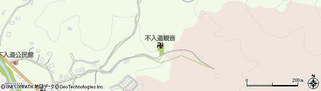 福岡県那珂川市不入道188周辺の地図