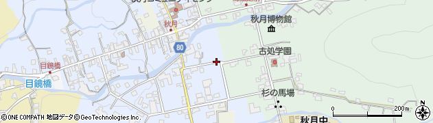 福岡県朝倉市秋月254周辺の地図