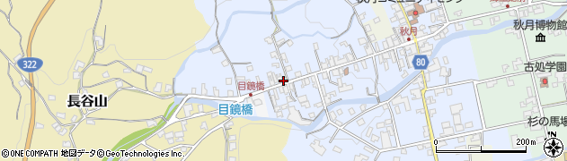 福岡県朝倉市秋月338周辺の地図