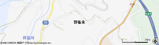 愛媛県大洲市野佐来周辺の地図