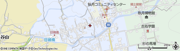 福岡県朝倉市秋月524周辺の地図
