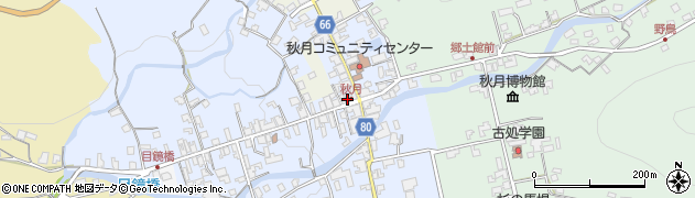 福岡県朝倉市秋月584周辺の地図