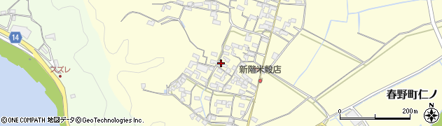 高知県高知市春野町仁ノ1754周辺の地図