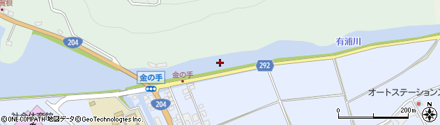 有浦川周辺の地図