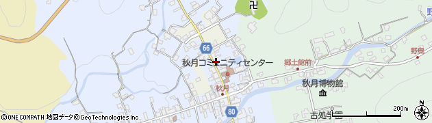 福岡県朝倉市秋月664周辺の地図