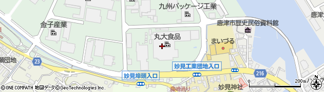 丸大食品株式会社　唐津工場周辺の地図