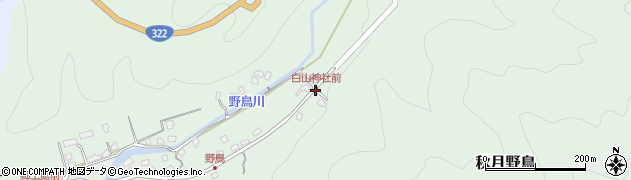 白山神社前周辺の地図