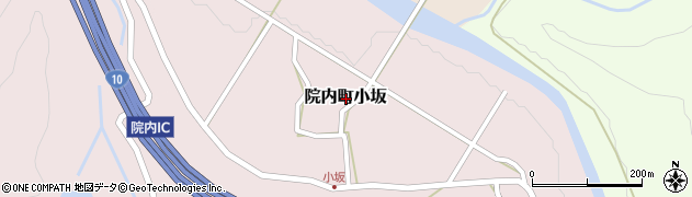 大分県宇佐市院内町小坂周辺の地図