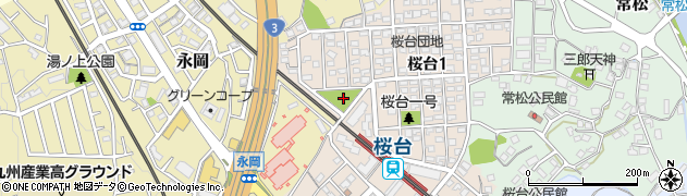 桜台3号公園周辺の地図