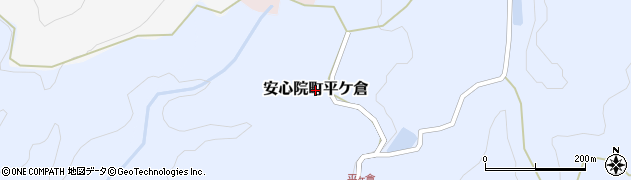 大分県宇佐市安心院町平ケ倉周辺の地図