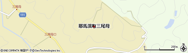 大分県中津市耶馬溪町大字三尾母周辺の地図