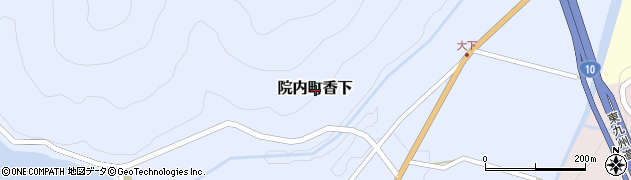 大分県宇佐市院内町香下周辺の地図