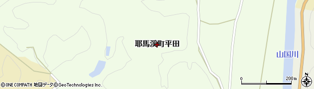 大分県中津市耶馬溪町大字平田周辺の地図