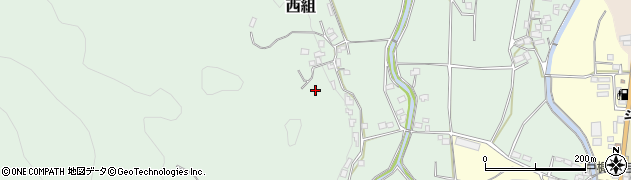 高知県佐川町（高岡郡）西組周辺の地図
