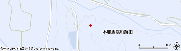 大分県中津市本耶馬渓町跡田周辺の地図