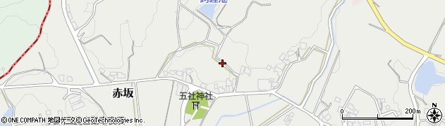 福岡県筑前町（朝倉郡）赤坂周辺の地図