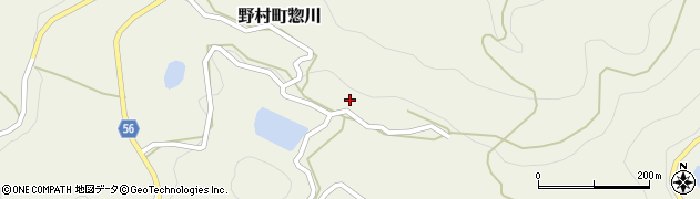 愛媛県西予市野村町惣川821周辺の地図