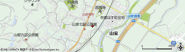 福岡県筑紫野市山家5183周辺の地図