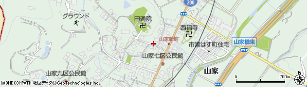 福岡県筑紫野市山家5232周辺の地図
