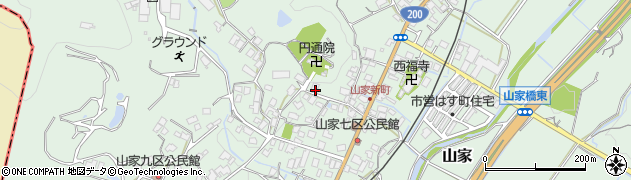 福岡県筑紫野市山家5241周辺の地図