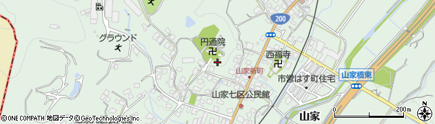 福岡県筑紫野市山家5282周辺の地図