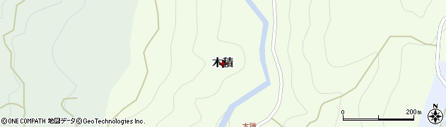 高知県安芸郡北川村木積周辺の地図