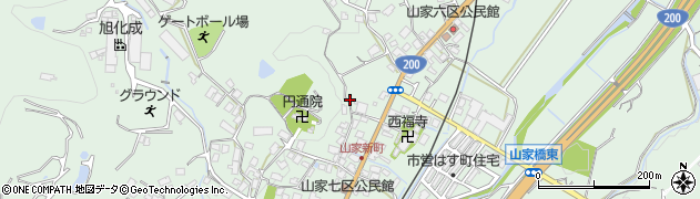 福岡県筑紫野市山家5220周辺の地図