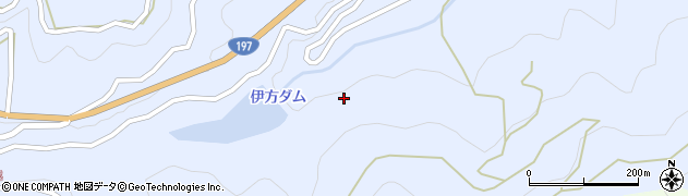 伊方ダム周辺の地図