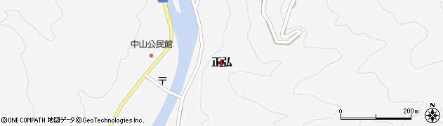 高知県安田町（安芸郡）正弘周辺の地図