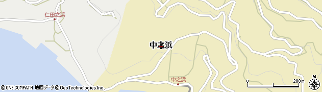 愛媛県伊方町（西宇和郡）中之浜周辺の地図