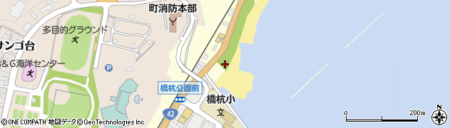 橋杭園地公衆トイレ周辺の地図