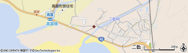 串本二色簡易郵便局周辺の地図