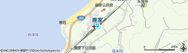 鹿家駅周辺の地図