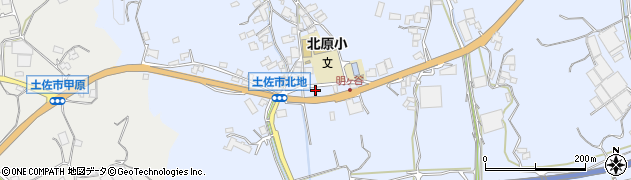 ＪＡ高知県　株式会社エナジーこうち・北原給油所周辺の地図