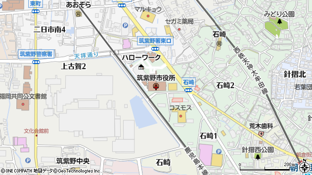 〒818-0000 福岡県筑紫野市（以下に掲載がない場合）の地図