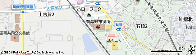 筑紫野市役所　上下水道料金総務課・料金担当周辺の地図