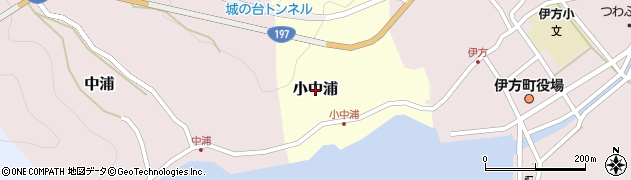 愛媛県伊方町（西宇和郡）小中浦周辺の地図