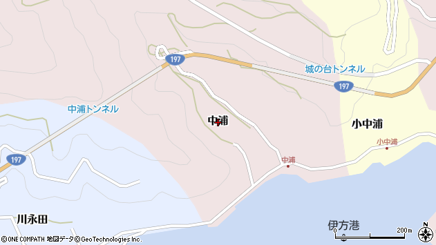〒796-0311 愛媛県西宇和郡伊方町中浦の地図