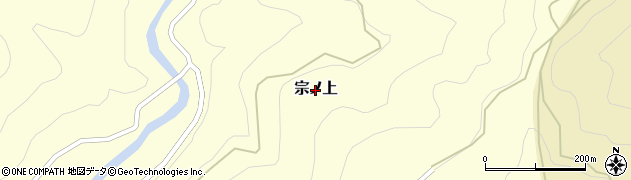 高知県北川村（安芸郡）宗ノ上周辺の地図