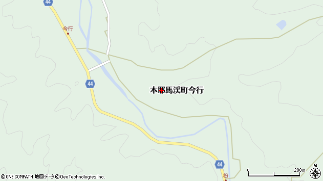 〒871-0206 大分県中津市本耶馬渓町今行の地図