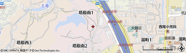 福岡県筑紫野市塔原南周辺の地図