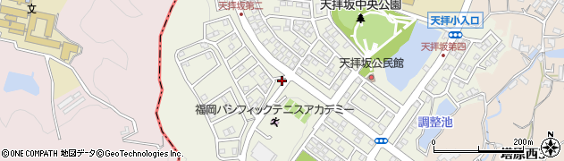 福岡県筑紫野市天拝坂周辺の地図
