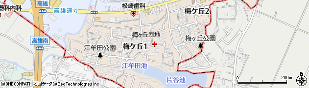 福岡県太宰府市梅ケ丘周辺の地図