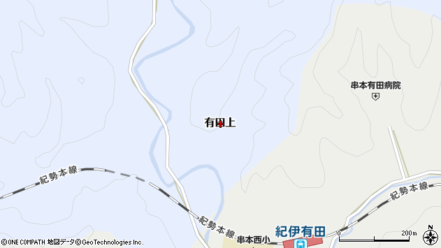〒649-3518 和歌山県東牟婁郡串本町有田上の地図