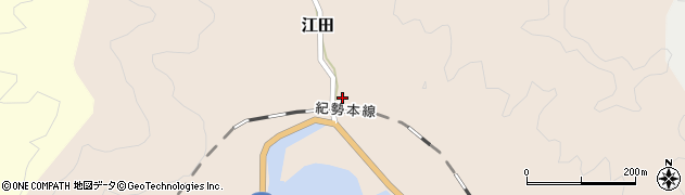 和歌山県串本町（東牟婁郡）江田周辺の地図