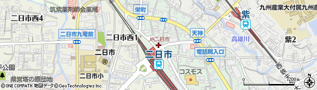 JR二日市駅周辺の地図