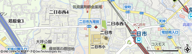 福岡県筑紫野市二日市西周辺の地図
