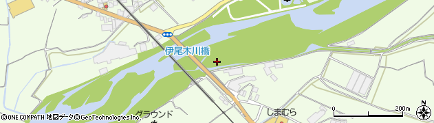 伊尾木川橋周辺の地図